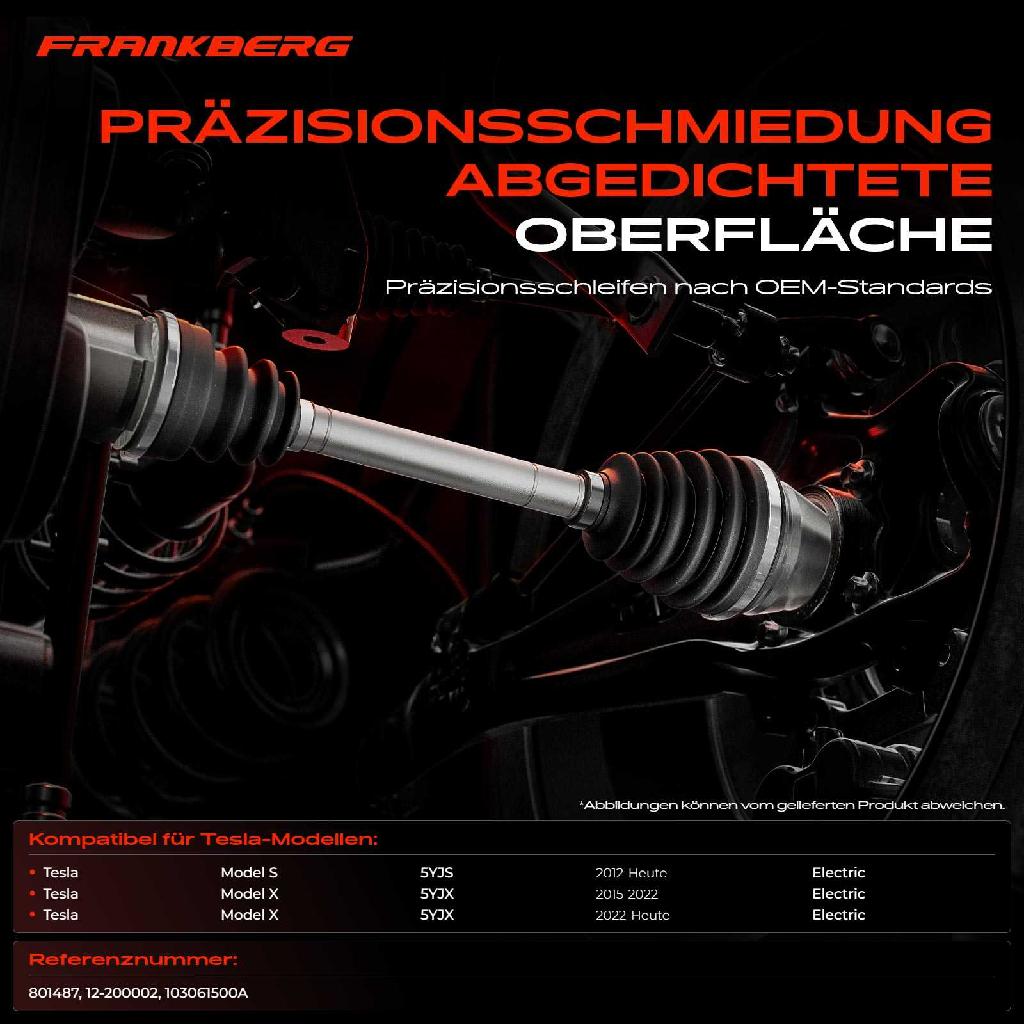 1x Antriebswelle Gelenksatz Vorderachse für Tesla Model S 5YJS 60D 70D 75D 85D