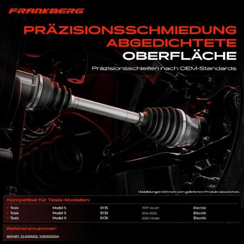 Frankberg 1x Antriebswelle Gelenksatz Vorderachse für Tesla Model S 5YJS 60D 70D 75D 85D Bild Frankberg 1x Antriebswelle Gelenksatz Vorderachse für Tesla Model S 5YJS 60D 70D 75D 85D