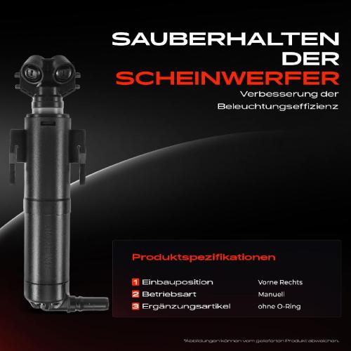 1x Scheinwerferreinigung Waschwasserdüse Vorne Rechts für BMW X1 E84 2012-2015 Bild 1x Scheinwerferreinigung Waschwasserdüse Vorne Rechts für BMW X1 E84 2012-2015