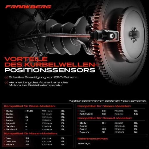 1x Kurbelwellensensor Impulsgeber für Dacia Nissan Opel Renault 2008-2021 Bild 1x Kurbelwellensensor Impulsgeber für Dacia Nissan Opel Renault 2008-2021