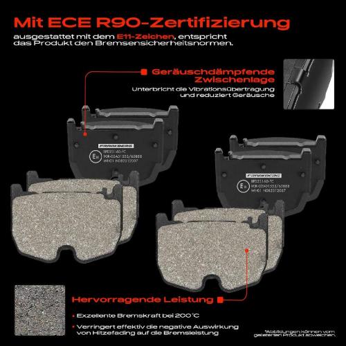 8x Bremsbeläge Vorderachse für Mercedes-Benz C219 W211 S211 V220 W220 V221 W221 2001-2012 Bild 8x Bremsbeläge Vorderachse für Mercedes-Benz C219 W211 S211 V220 W220 V221 W221 2001-2012