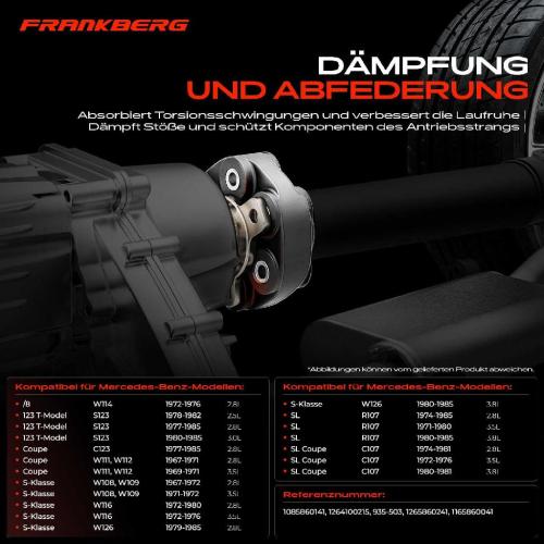 1x Gelenkscheibe Hardyscheibe Kardanwelle Vorne und Hinten für Mercedes-Benz W108 W109 W116 W126 W123 S123 C123 Bild 1x Gelenkscheibe Hardyscheibe Kardanwelle Vorne und Hinten für Mercedes-Benz W108 W109 W116 W126 W123 S123 C123