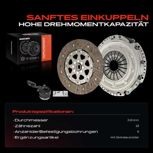 1x Kupplungssatz für Ford C-Max II Van Focus Cabriolet Kasten/Kombi Stufenheck Turnier III Kasten/Schrägheck Bild 1x Kupplungssatz für Ford C-Max II Van Focus Cabriolet Kasten/Kombi Stufenheck Turnier III Kasten/Schrägheck