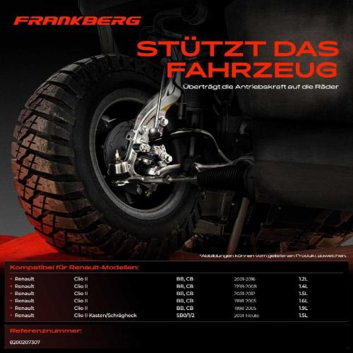 1x Achsschenkel Radaufhängung Vorderachse Links für Renault Clio II Kasten BB/CB SB0/1/2 Bild 1x Achsschenkel Radaufhängung Vorderachse Links für Renault Clio II Kasten BB/CB SB0/1/2