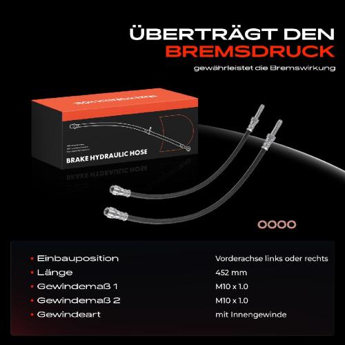 2x Bremsschlauch Bremsschläuche Vorne für Mercedes-Benz C-Klasse W204 Bild 2x Bremsschlauch Bremsschläuche Vorne für Mercedes-Benz C-Klasse W204
