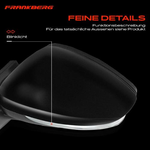 Frankberg 1x Außenspiegel Links für Citroën C3 III SX 1.2L 1.6L Bj ab 2016 Bild Frankberg 1x Außenspiegel Links für Citroën C3 III SX 1.2L 1.6L Bj ab 2016