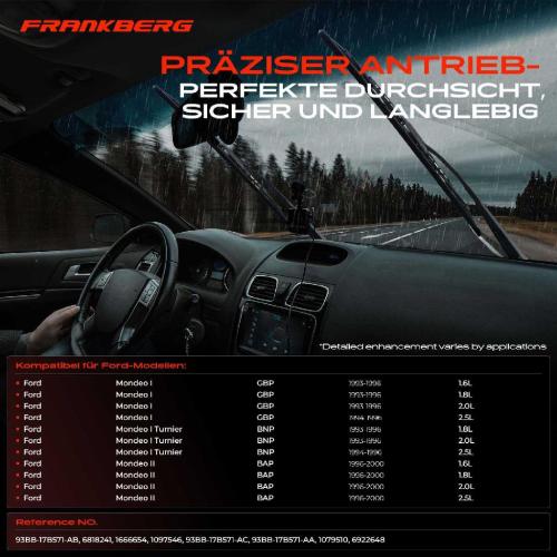 Frankberg 1x Wischermotor Scheibenwischermotor Vorne für Ford Mondeo I II GBP BAP BFP Transit FD FA Bild Frankberg 1x Wischermotor Scheibenwischermotor Vorne für Ford Mondeo I II GBP BAP BFP Transit FD FA