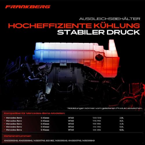 1x Ausgleichsbehälter Kühlmittelbehälter für Mercedes Benz W140 S280 S420 S500 S600 Bild 1x Ausgleichsbehälter Kühlmittelbehälter für Mercedes Benz W140 S280 S420 S500 S600