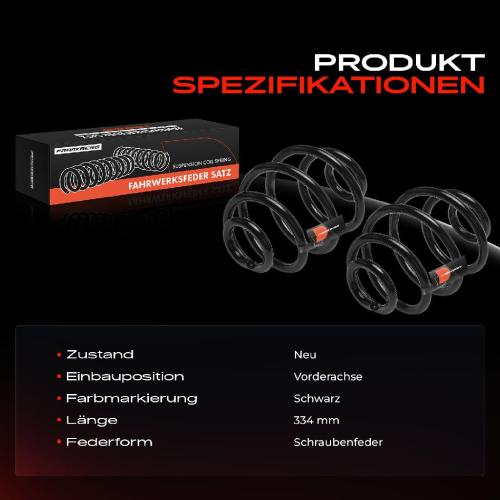 2x Fahrwerksfeder Vorderachse für Opel Corsa B S93 Corsa B Kasten/Schrägheck 1993-2000 Bild 2x Fahrwerksfeder Vorderachse für Opel Corsa B S93 Corsa B Kasten/Schrägheck 1993-2000