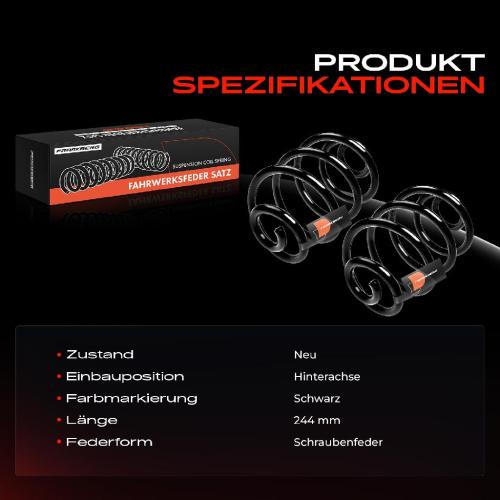 Frankberg 2x Fahrwerksfeder Hinterachse für Opel Corsa C F08 F68 X01 Tigra Twintop Vauxhall 2000-2012 Bild Frankberg 2x Fahrwerksfeder Hinterachse für Opel Corsa C F08 F68 X01 Tigra Twintop Vauxhall 2000-2012