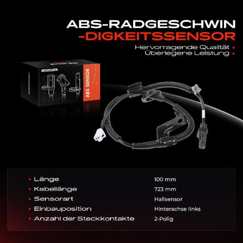 1x ABS Sensor Hinterachse links für Hyundai Grandeur Sonata V 2.2L 2.4L 3.3L 2.0L 2005-2007 Bild 1x ABS Sensor Hinterachse links für Hyundai Grandeur Sonata V 2.2L 2.4L 3.3L 2.0L 2005-2007