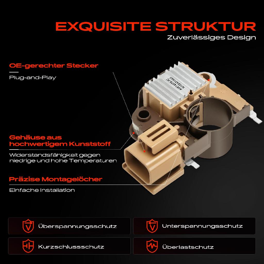 1x Lichtmaschinenregler Generatorregler für Nissan Primera W10 Sunny 3 B13 Mazda GE