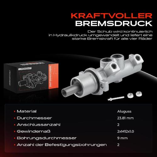 1x Hauptbremszylinder Bremszylinder für Peugeot 406 8B Break 8E/F Coupe 8C 1.6L-3.0L Bild 1x Hauptbremszylinder Bremszylinder für Peugeot 406 8B Break 8E/F Coupe 8C 1.6L-3.0L