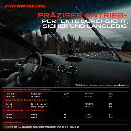 Frankberg 1x Wischermotor Scheibenwischermotor Vorne für Mitsubishi Outlander Suzuki Liana Toyota Camry Bild Frankberg 1x Wischermotor Scheibenwischermotor Vorne für Mitsubishi Outlander Suzuki Liana Toyota Camry