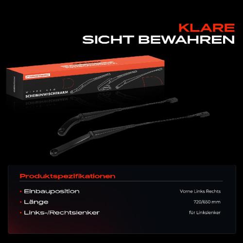 2x Wischerarm Scheibenwischer Vorne für Audi A4 8K2 Allroad 8KH Avant A5 8T3 Bild 2x Wischerarm Scheibenwischer Vorne für Audi A4 8K2 Allroad 8KH Avant A5 8T3