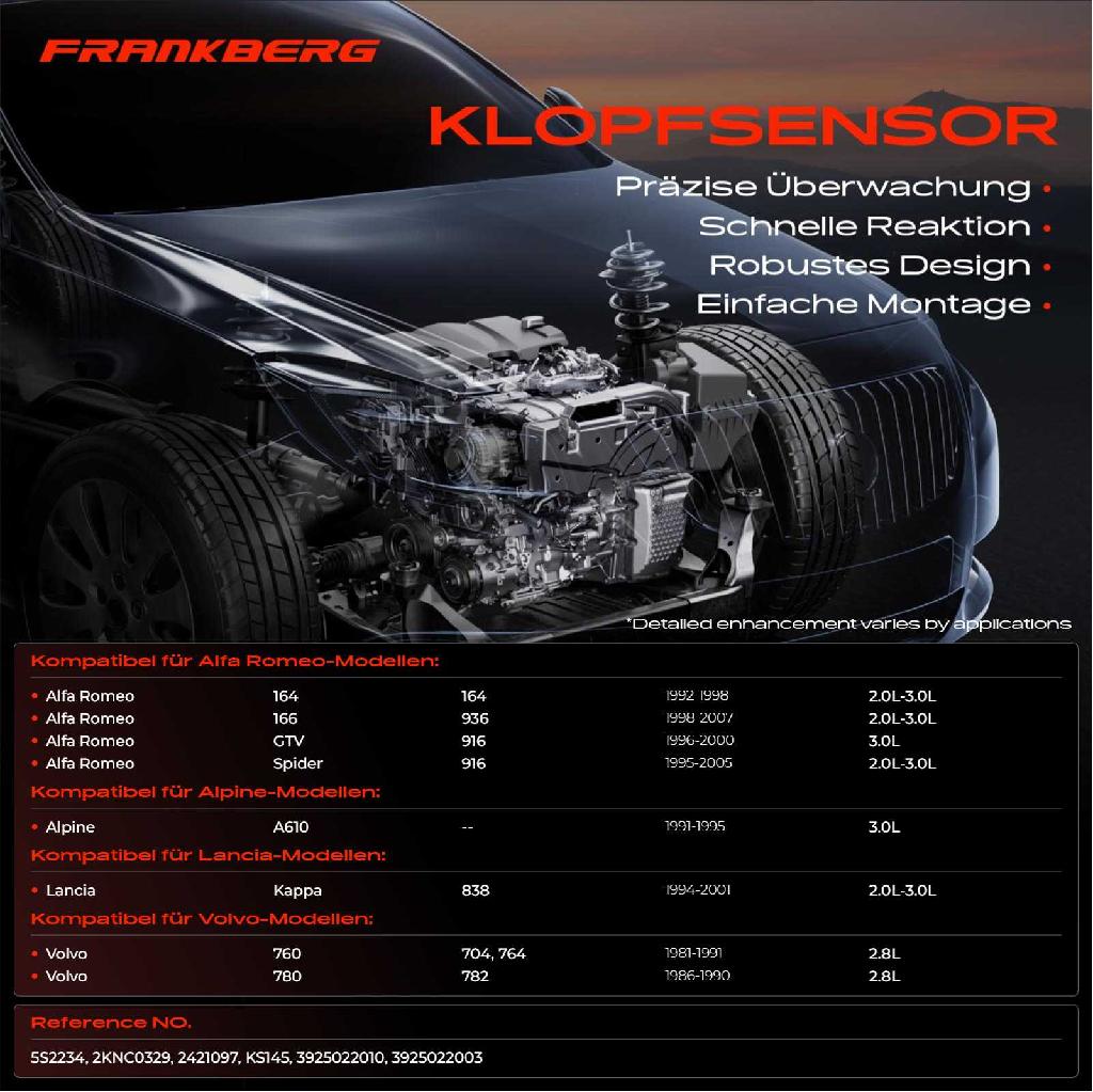 1x Klopfsensor Klopfgeber für Citroën Xantia Fiat Brava Hyundai Accent Peugeot 306