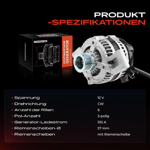 Frankberg 1x Lichtmaschine Generator für Ford C-Max DM Focus C-Max Focus 2 DA DB 1.8L 2.0L Bild Frankberg 1x Lichtmaschine Generator für Ford C-Max DM Focus C-Max Focus 2 DA DB 1.8L 2.0L