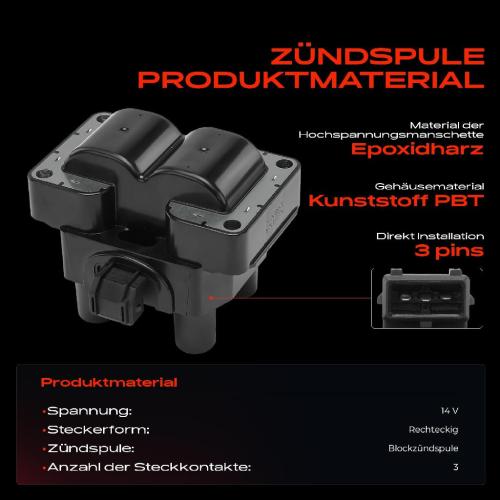 Frankberg 1x Zündspule Zündkerze für Opel Astra F Caravan CC Calibra A Frontera Omega B Vectra 2.0L 2.2L 1990-1999 Bild Frankberg 1x Zündspule Zündkerze für Opel Astra F Caravan CC Calibra A Frontera Omega B Vectra 2.0L 2.2L 1990-1999