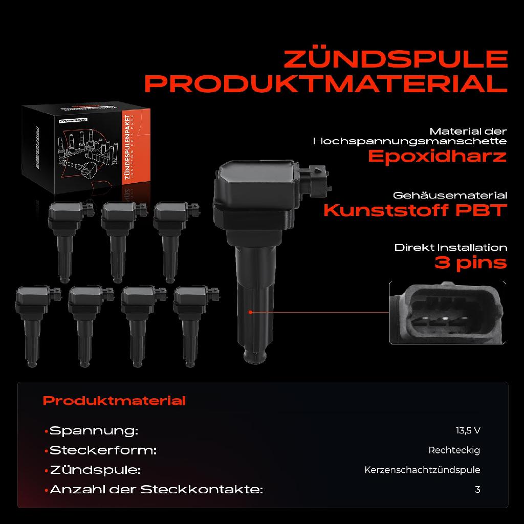 8x Zündmodul Zündspule für Mercedes-Benz W210 S210 W140 C140 R129 4.2L 5.0L 6.0L 1991-1999