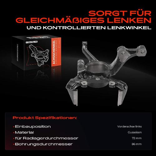 1x Achsschenkel Radaufhängung Vorderachse Links für VW Golf 2 3 Cabriolet 1H1 1E7 Jetta II Vento Bild 1x Achsschenkel Radaufhängung Vorderachse Links für VW Golf 2 3 Cabriolet 1H1 1E7 Jetta II Vento