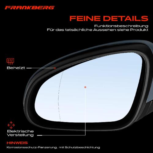 Frankberg 1x Außenspiegel Links für Opel Astra J Caravan P10 1.2L 1.4L 1.6L 1.7L 2.0L 2009-2015 Bild Frankberg 1x Außenspiegel Links für Opel Astra J Caravan P10 1.2L 1.4L 1.6L 1.7L 2.0L 2009-2015