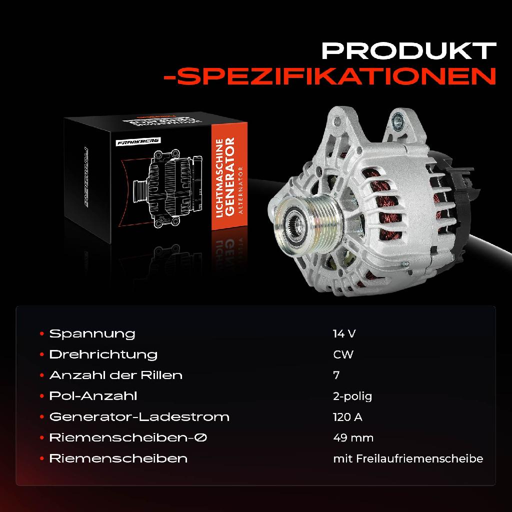 1x Lichtmaschine Generator für Dacia Dokker Logan Sandero Renault Thalia III