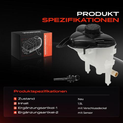 1x Ausgleichsbehälter Kühlmittelbehälter für Mercedes-Benz SLK R171 55 AMG 2004-2011 Bild 1x Ausgleichsbehälter Kühlmittelbehälter für Mercedes-Benz SLK R171 55 AMG 2004-2011