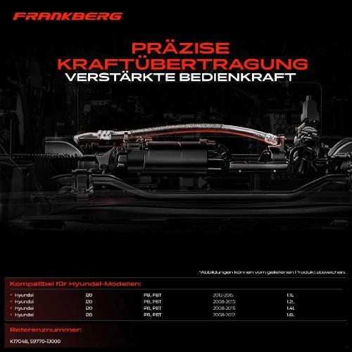 1x Seilzug Feststellbremse Hinterachse rechts für Hyundai i20 PB PBT ab 2008 Schrägheck Bild 1x Seilzug Feststellbremse Hinterachse rechts für Hyundai i20 PB PBT ab 2008 Schrägheck