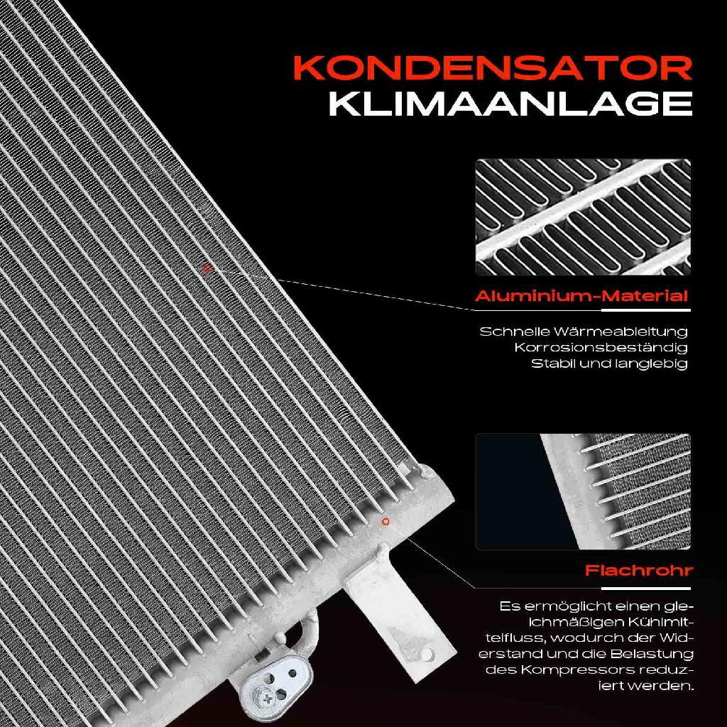 1x Kondensator Klimaanlage für VW Sharan Ford Galaxy Seat Alhambra 1.8L-2.8L 1995-2006