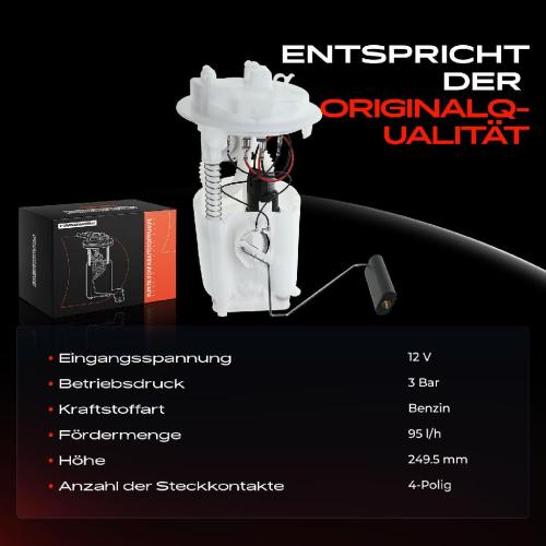 Frankberg 1x Kraftstoffpumpe für Peugeot Partner Combispace 5 G Partner Kasten/MPV 1.4L 1996-2015 Bild Frankberg 1x Kraftstoffpumpe für Peugeot Partner Combispace 5 G Partner Kasten/MPV 1.4L 1996-2015