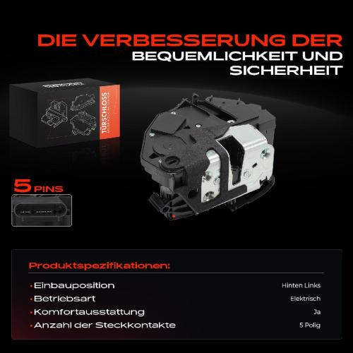 1x Türschloss Hinten Links für Volvo S60 II V60 I XC60 1.5L 1.6L 2.0L 2.4L 2.5L 3.0L 3.2L 2008-2018 Bild 1x Türschloss Hinten Links für Volvo S60 II V60 I XC60 1.5L 1.6L 2.0L 2.4L 2.5L 3.0L 3.2L 2008-2018