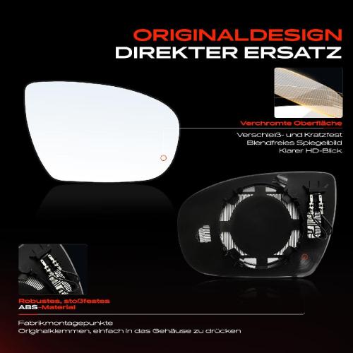 1x Spiegelglas Außenspiegel rechts für Hyundai i20 GB IB 1.0L-1.4L Bild 1x Spiegelglas Außenspiegel rechts für Hyundai i20 GB IB 1.0L-1.4L