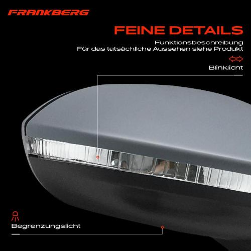 Frankberg 1x Außenspiegel Rechts für VW Golf VII 5G1 BE Variant BA5 BV5 2012-2021 Bild Frankberg 1x Außenspiegel Rechts für VW Golf VII 5G1 BE Variant BA5 BV5 2012-2021