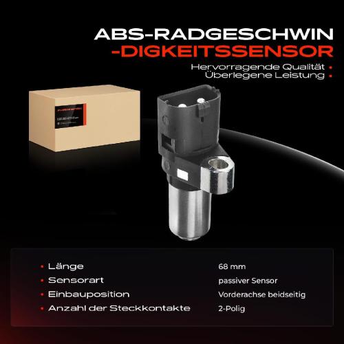 Frankberg 1x ABS Sensor Vorderachse beidseitig für Volvo 850 Kombi C70 I Cabriolet Coupe S70 V70 2.0L 1991-2005 Bild Frankberg 1x ABS Sensor Vorderachse beidseitig für Volvo 850 Kombi C70 I Cabriolet Coupe S70 V70 2.0L 1991-2005