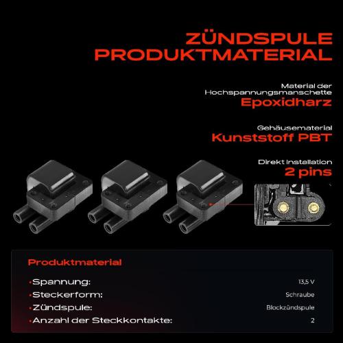 3x Zündspule Zündkerze für Land Rover Defender Station Wagon Range II Mitsubishi 3000 GT Coupe Bild 3x Zündspule Zündkerze für Land Rover Defender Station Wagon Range II Mitsubishi 3000 GT Coupe