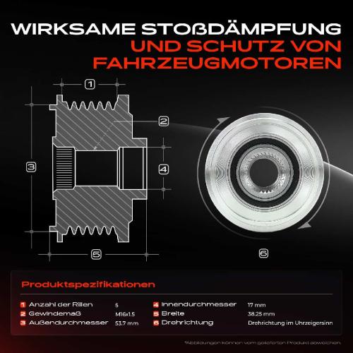 1x Generatorfreilauf Lichtmaschine für Opel Astra J Chevrolet Cruze Corsa Insignia Bild 1x Generatorfreilauf Lichtmaschine für Opel Astra J Chevrolet Cruze Corsa Insignia