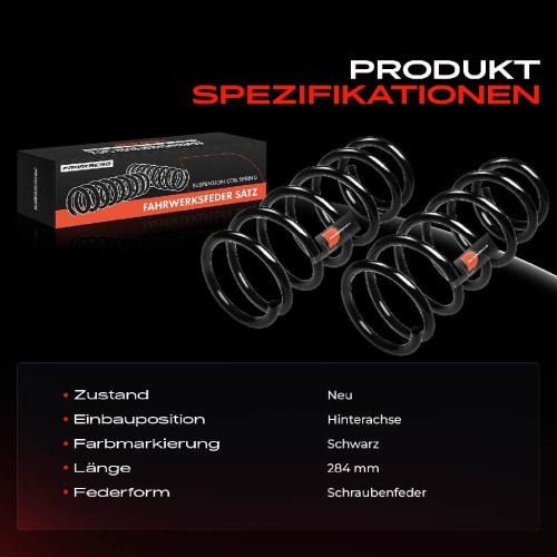 2x Fahrwerksfeder Hinterachse für Nissan Almera II N16 Hatchback 2000-2006 Bild 2x Fahrwerksfeder Hinterachse für Nissan Almera II N16 Hatchback 2000-2006