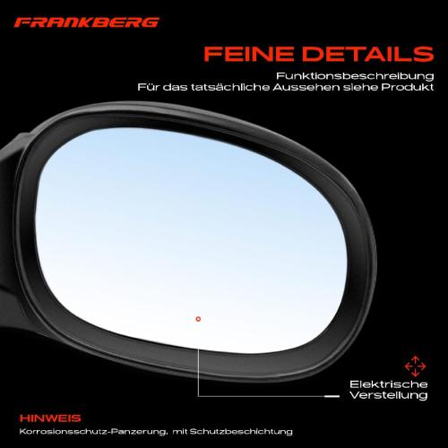 Frankberg 1x Außenspiegel Rechts für Citroën C2 JM 1.1L 1.4L 1.6L 2003-2012 Bild Frankberg 1x Außenspiegel Rechts für Citroën C2 JM 1.1L 1.4L 1.6L 2003-2012