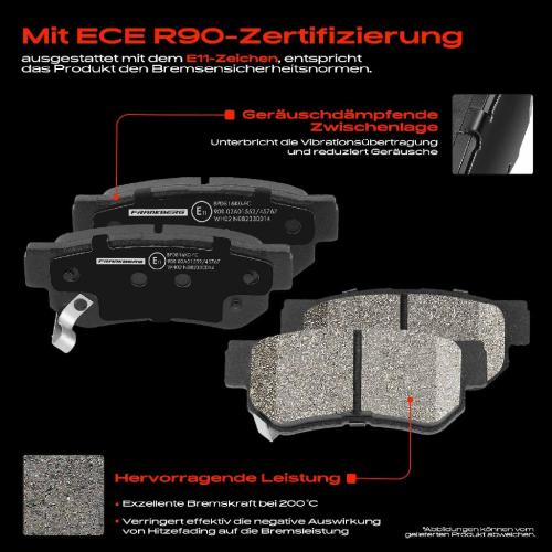 4x Bremsbeläge Hinterachse für Hyundai Santa Fé I Tucson SM KIA Sportage 2001-2010 Bild 4x Bremsbeläge Hinterachse für Hyundai Santa Fé I Tucson SM KIA Sportage 2001-2010