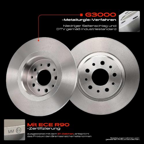 2x Bremsscheiben Hinterachse für Alfa Romeo 147 937 156 932 Sportwagon GT 2002-2010 Bild 2x Bremsscheiben Hinterachse für Alfa Romeo 147 937 156 932 Sportwagon GT 2002-2010