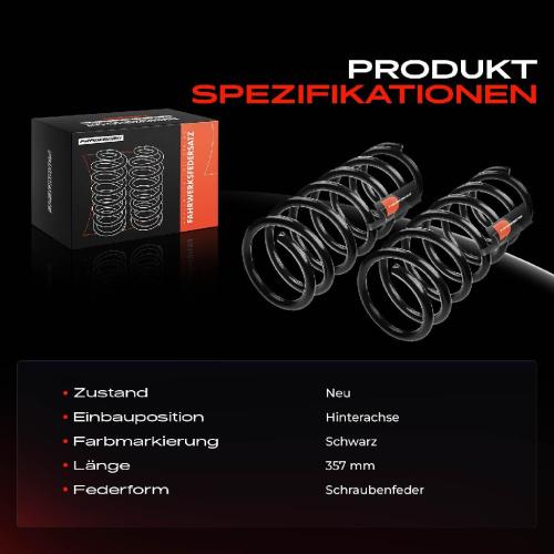 2x Fahrwerksfeder Hinterachse für Volvo XC60 156 2.4L 2008-2017 Bild 2x Fahrwerksfeder Hinterachse für Volvo XC60 156 2.4L 2008-2017