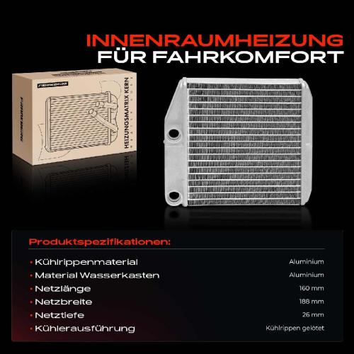 1x Wärmetauscher Innenraumheizung für Opel Corsa Alfa Romeo Mito Fiat Fiorino Punto Bild 1x Wärmetauscher Innenraumheizung für Opel Corsa Alfa Romeo Mito Fiat Fiorino Punto