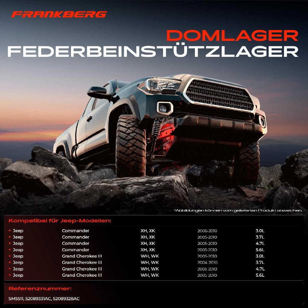 1x Domlager Federbeinstütz lager für Jeep Commander XH XK Grand Cherokee 3