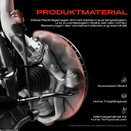 1x Achsschenkel Radlagergehäuse Komplett Vorderachse Rechts für Mercedes-Benz A-Klasse Bild 1x Achsschenkel Radlagergehäuse Komplett Vorderachse Rechts für Mercedes-Benz A-Klasse