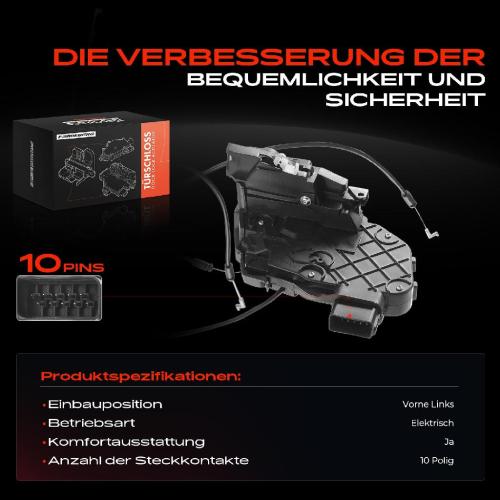 1x Türschloss Vorne Links für Mazda 3 BK 1.4L 1.6L 2.0L 2.3L 2003-2009 Bild 1x Türschloss Vorne Links für Mazda 3 BK 1.4L 1.6L 2.0L 2.3L 2003-2009