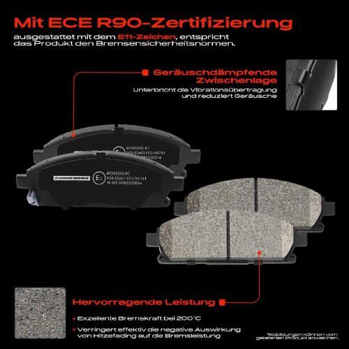 4x Bremsbeläge Vorderachse für Infiniti Q45 II QX4 Nissan Pathfinder X-Trail 1997-2008 Bild 4x Bremsbeläge Vorderachse für Infiniti Q45 II QX4 Nissan Pathfinder X-Trail 1997-2008