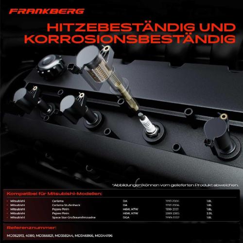 4x Zündspule Zündkerze für Mitsubishi Carisma Stufenheck Pajero Pinin Space Star Großraumlimousine Bild 4x Zündspule Zündkerze für Mitsubishi Carisma Stufenheck Pajero Pinin Space Star Großraumlimousine