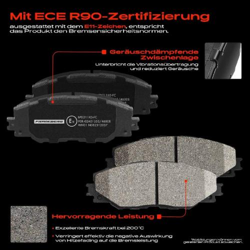 4x Bremsbeläge Vorderachse für Toyota Auris Kombi Mirai Prius Plus Van RAV 4 III IV 2005-2025 Bild 4x Bremsbeläge Vorderachse für Toyota Auris Kombi Mirai Prius Plus Van RAV 4 III IV 2005-2025