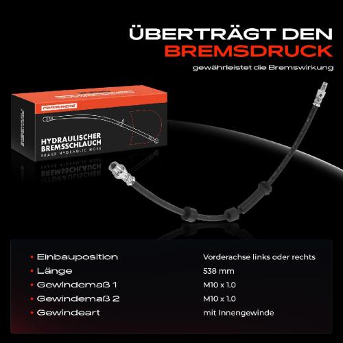 Frankberg 1x Bremsschlauch Bremsschl uche Vorderachse Links oder Rechts f r BMW 1er E82 M 3er E90 E92 E93 M3 2007-2013 Bild Frankberg 1x Bremsschlauch Bremsschl uche Vorderachse Links oder Rechts f r BMW 1er E82 M 3er E90 E92 E93 M3 2007-2013