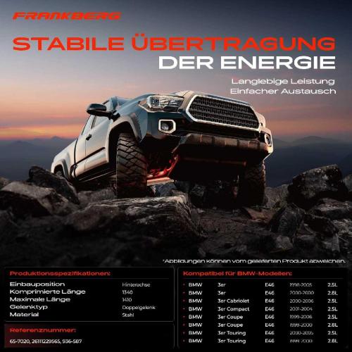 1x Kardanwelle Gelenkwelle Hinterachse für BMW 3er E46 3er Cabriolet 3er Compact 3er Coupe 3er Touring Bild 1x Kardanwelle Gelenkwelle Hinterachse für BMW 3er E46 3er Cabriolet 3er Compact 3er Coupe 3er Touring